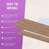 Self-Adhesive Smoked Eucalyptus Vinyl Tiles 16 Pack