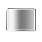 Rectangular Mirror LED Anti-Fog Illuminated Bathroom Living Room - 90x70cm
