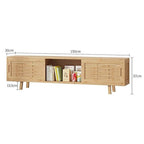 Elegant European Style Bamboo TV Cabinet