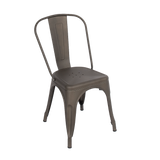 Vintage Metal Stackable Dining Chairs Set of 4