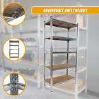 Heavy-Duty 5-Tier Garage Shelving Rack Set