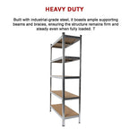Heavy-Duty 5-Tier Garage Shelving Rack Set