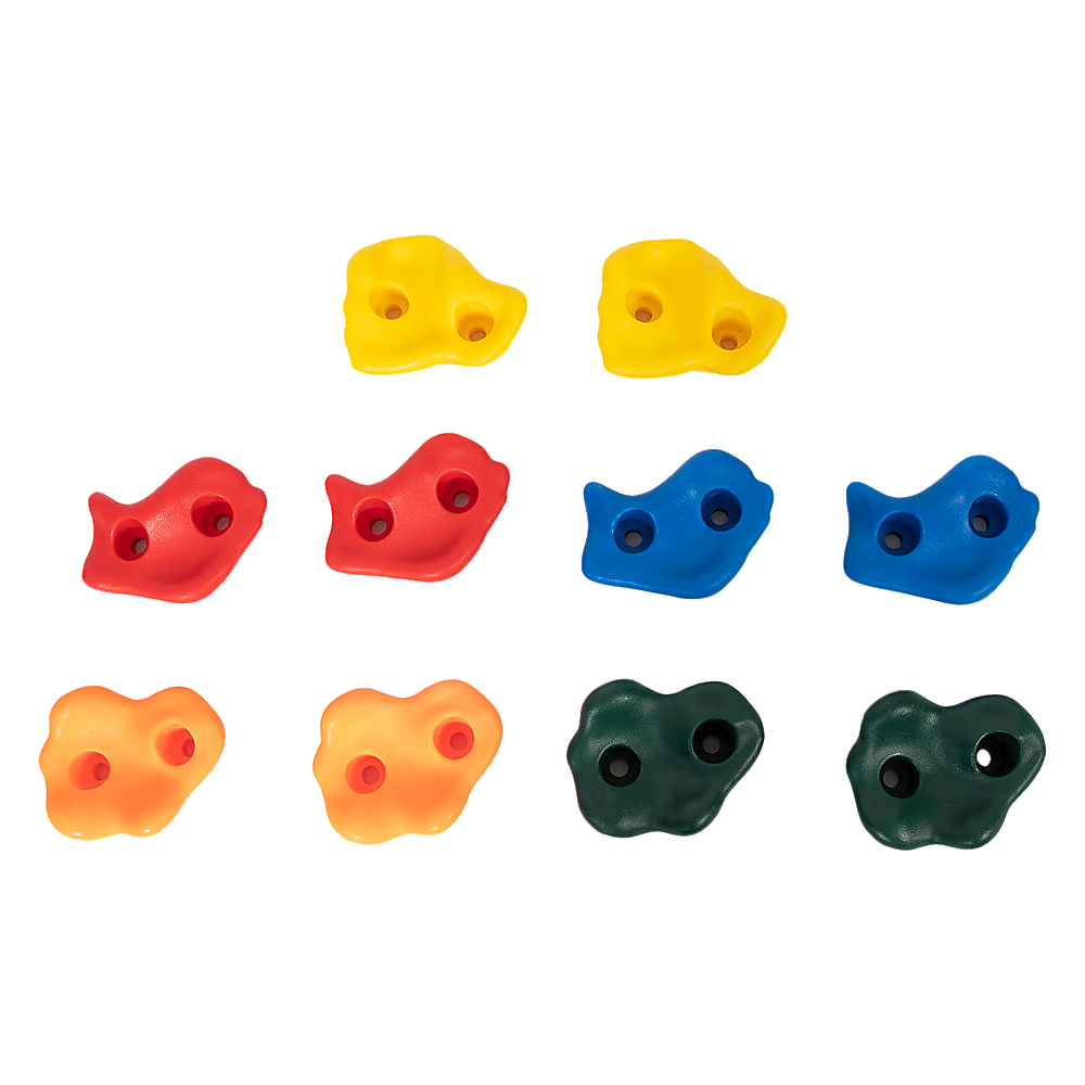 Deluxe 10-Piece Kids Rock Climbing Holds