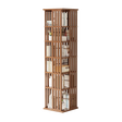 360 Rotating Bamboo Bookshelf in Dark Wood