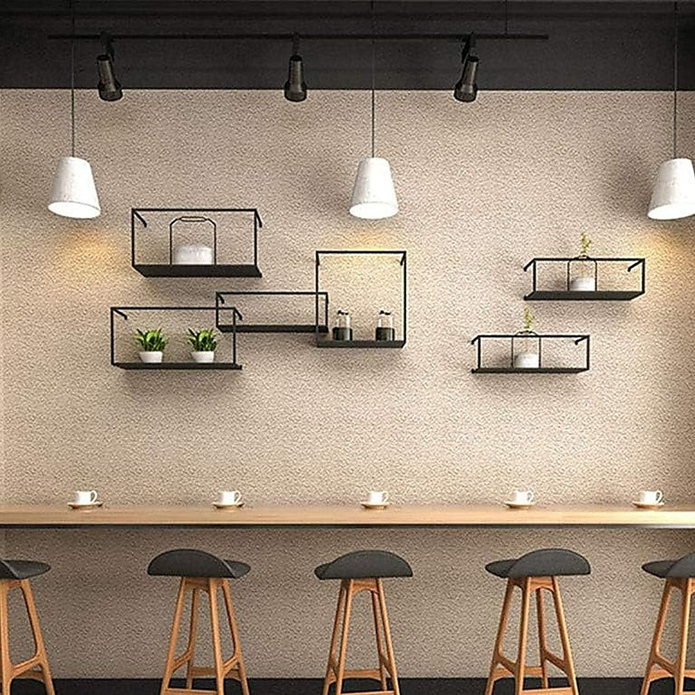 Retro Industrial Floating Shelves - Black Metal