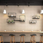 Retro Industrial Floating Shelves - Black Metal