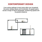 Retro Industrial Floating Shelves - Black Metal