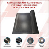 Non-Slip Diamond Plate Garage Floor Mat