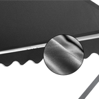 Retractable Fixed Pivot Arm Window Awning Patio Garden Blinds 2.4m x 2.1m Grey