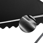 Retractable Fixed Pivot Arm Window Awning Patio Garden Blinds 2.4m x 2.1m Black