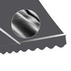 Outdoor Folding Arm Awning Retractable Sunshade Canopy Grey 3.0m x 2.5m