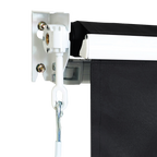 Outdoor Folding Arm Awning Retractable Sunshade Canopy Black 3.0m x 2.5m