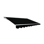 Outdoor Folding Arm Awning Retractable Sunshade Canopy Black 5.0m x 2.5m