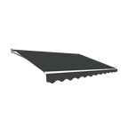 Outdoor Folding Arm Awning Retractable Sunshade Canopy Grey 4.0m x 3.0m
