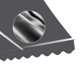 Outdoor Folding Arm Awning Retractable Sunshade Canopy Grey 5.0m x 3.0m