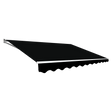 Outdoor Folding Arm Awning Retractable Sunshade Canopy Black 5.0m x 3.0m