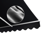 Motorised Outdoor Folding Arm Awning Retractable Sunshade Canopy Black 3.0m x 2.5m