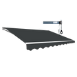 Motorised Outdoor Folding Arm Awning Retractable Sunshade Canopy Grey 4.0m x 2.5m