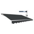 Motorised Outdoor Folding Arm Awning Retractable Sunshade Canopy Grey 4.0m x 3.0m