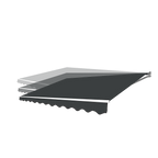 Motorised Outdoor Folding Arm Awning Retractable Sunshade Canopy Grey 5.0m x 2.5m