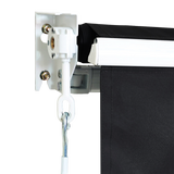 Motorised Outdoor Folding Arm Awning Retractable Sunshade Canopy Black 5.0m x 2.5m