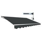 Motorised Outdoor Folding Arm Awning Retractable Sunshade Canopy Grey 5.0m x 3.0m