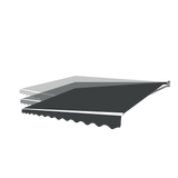 Motorised Outdoor Folding Arm Awning Retractable Sunshade Canopy Grey 5.0m x 3.0m