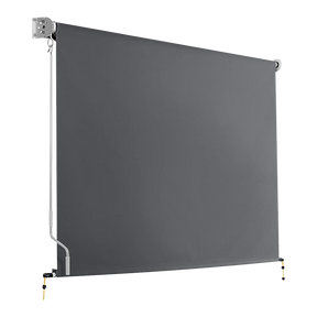 Retractable Straight Drop Roll Down Awning Garden Patio Screen 2.1X2.5M