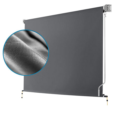 Retractable Straight Drop Roll Down Awning Garden Patio Screen 3.0X2.5M