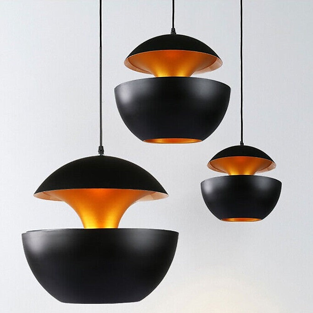 Modern Pendant Lamp with Gold Interior Finish