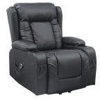 Lift Heated Leather Recliner with Electric Massage and USB Port