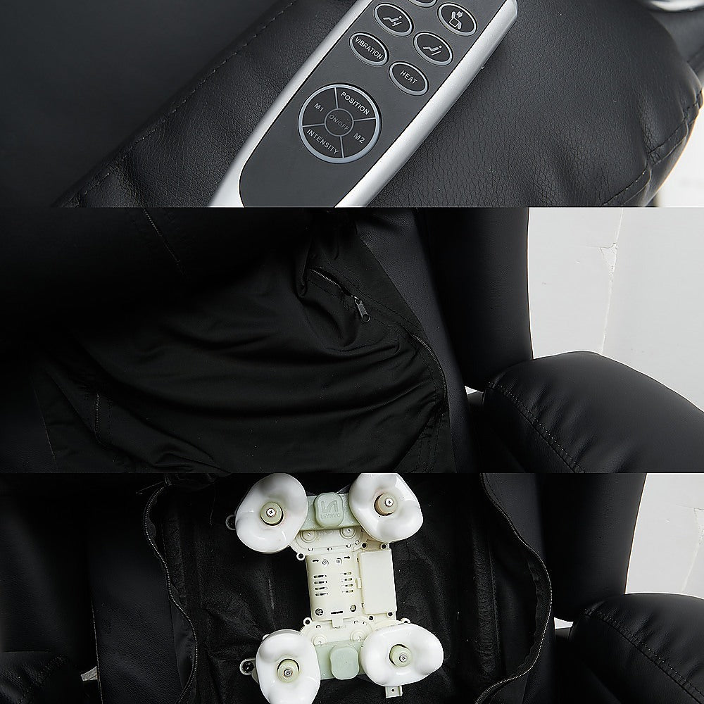 Lift Heated Leather Recliner with Electric Massage and USB Port