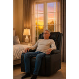 Lift Heated Leather Recliner with Electric Massage and USB Port