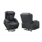 Lift Heated Leather Recliner with Electric Massage and USB Port