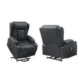 Lift Heated Leather Recliner with Electric Massage and USB Port