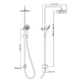 WELS 8" Dual Head Rain Shower Set