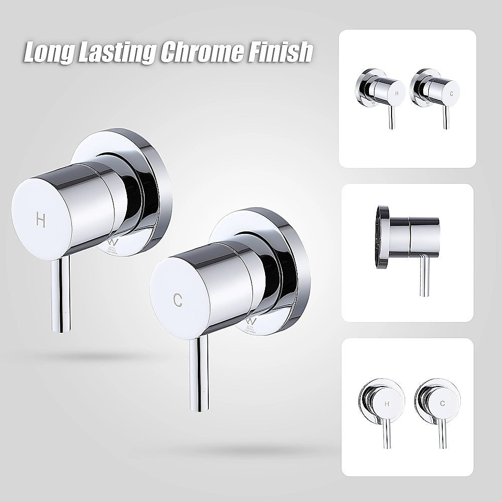 Bathroom Shower Bath Hot and Cold Mixer WATERMARK Certified in Chrome