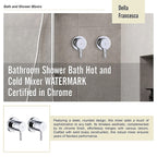 Bathroom Shower Bath Hot and Cold Mixer WATERMARK Certified in Chrome