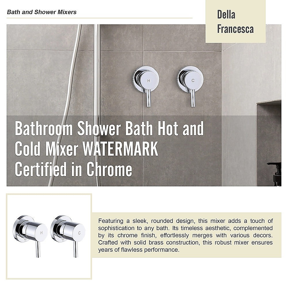 Bathroom Shower Bath Hot and Cold Mixer WATERMARK Certified in Chrome