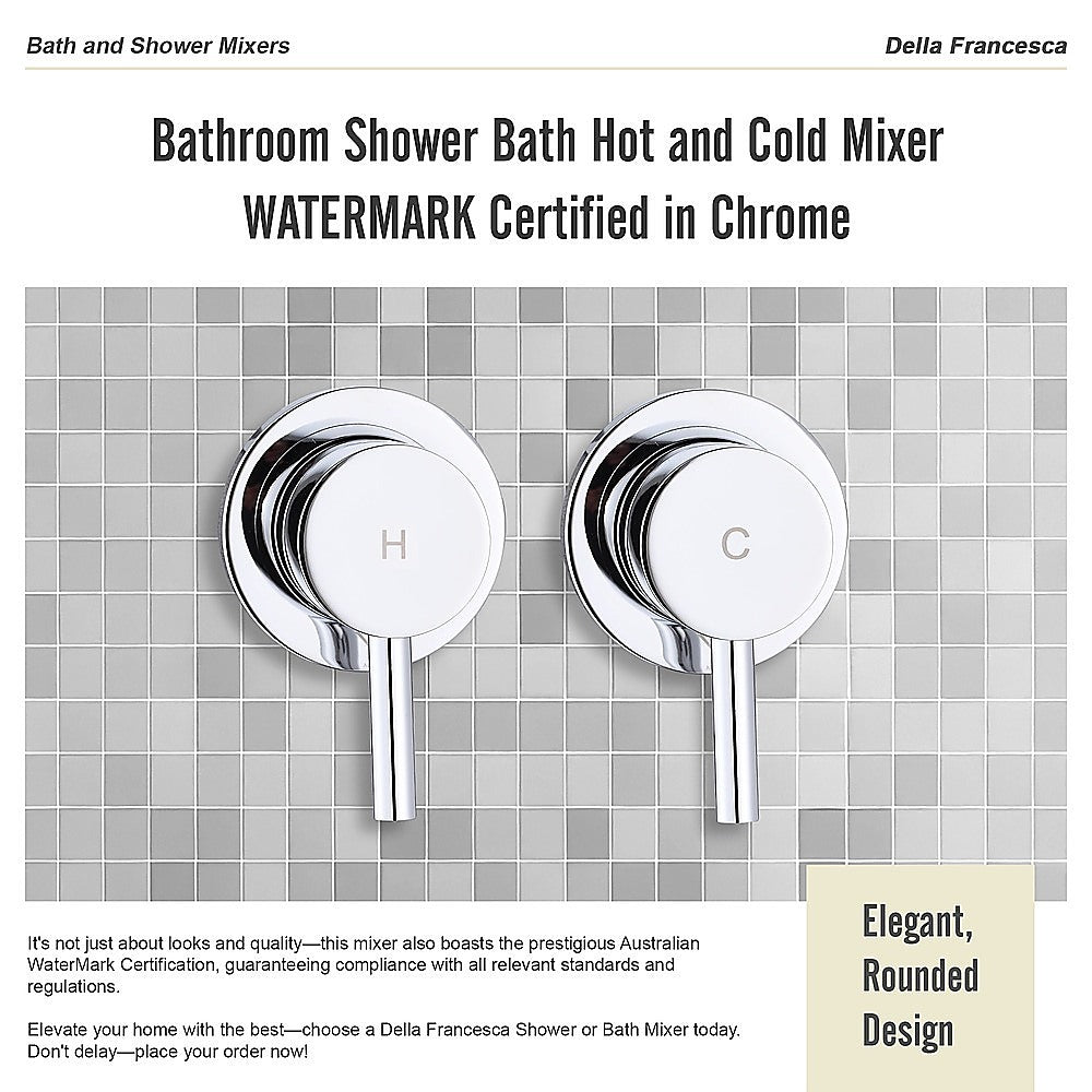 Bathroom Shower Bath Hot and Cold Mixer WATERMARK Certified in Chrome