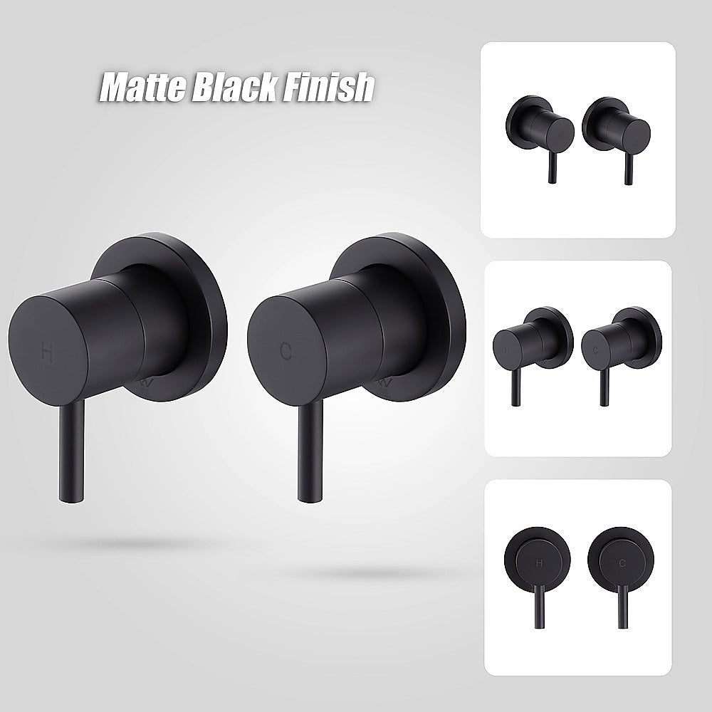 Bathroom Shower Bath Hot and Cold Mixer WATERMARK Certified in Black