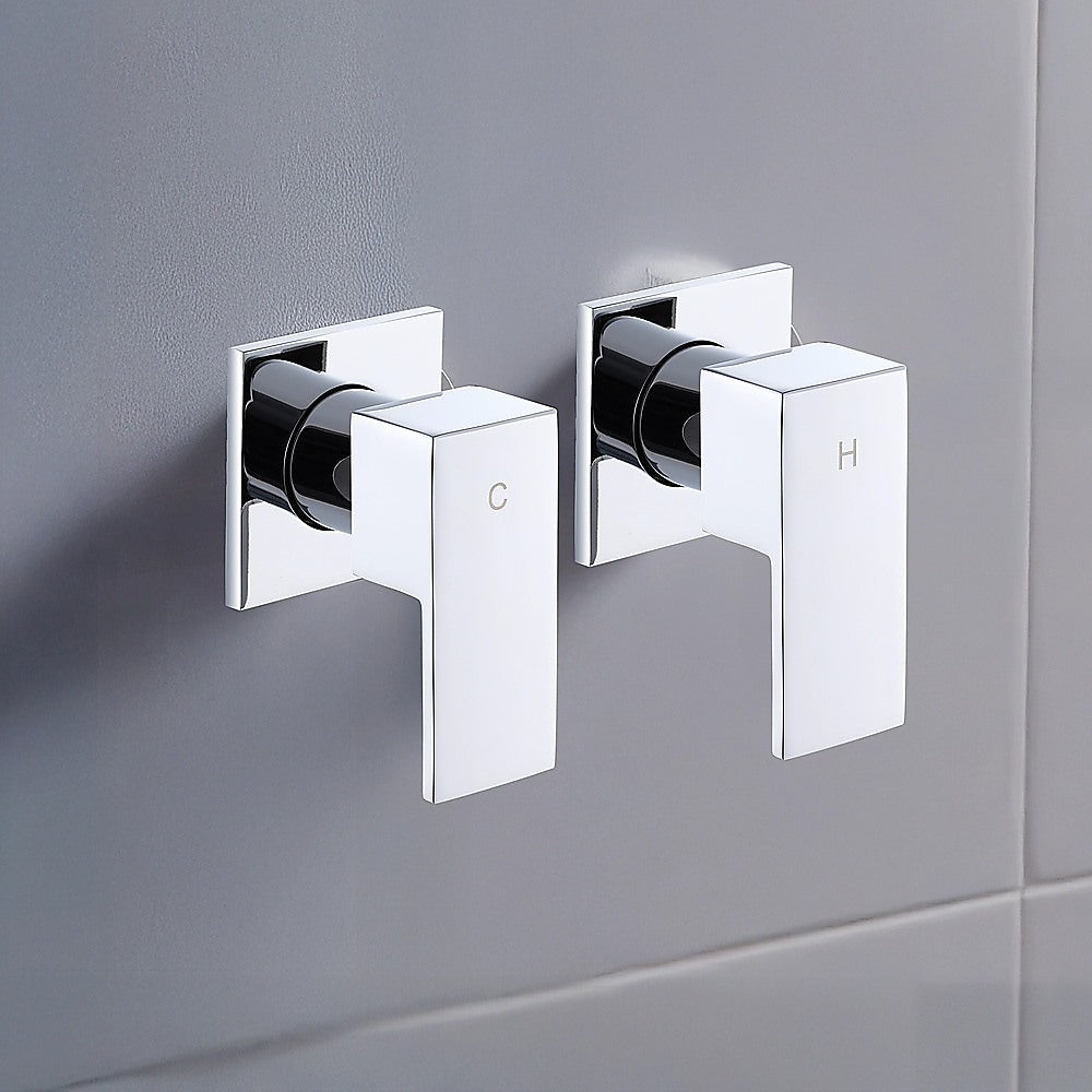 Bathroom Shower Bath Hot and Cold Square Mixer WATERMARK Certified in Chrome
