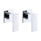 Bathroom Shower Bath Hot and Cold Square Mixer WATERMARK Certified in Chrome
