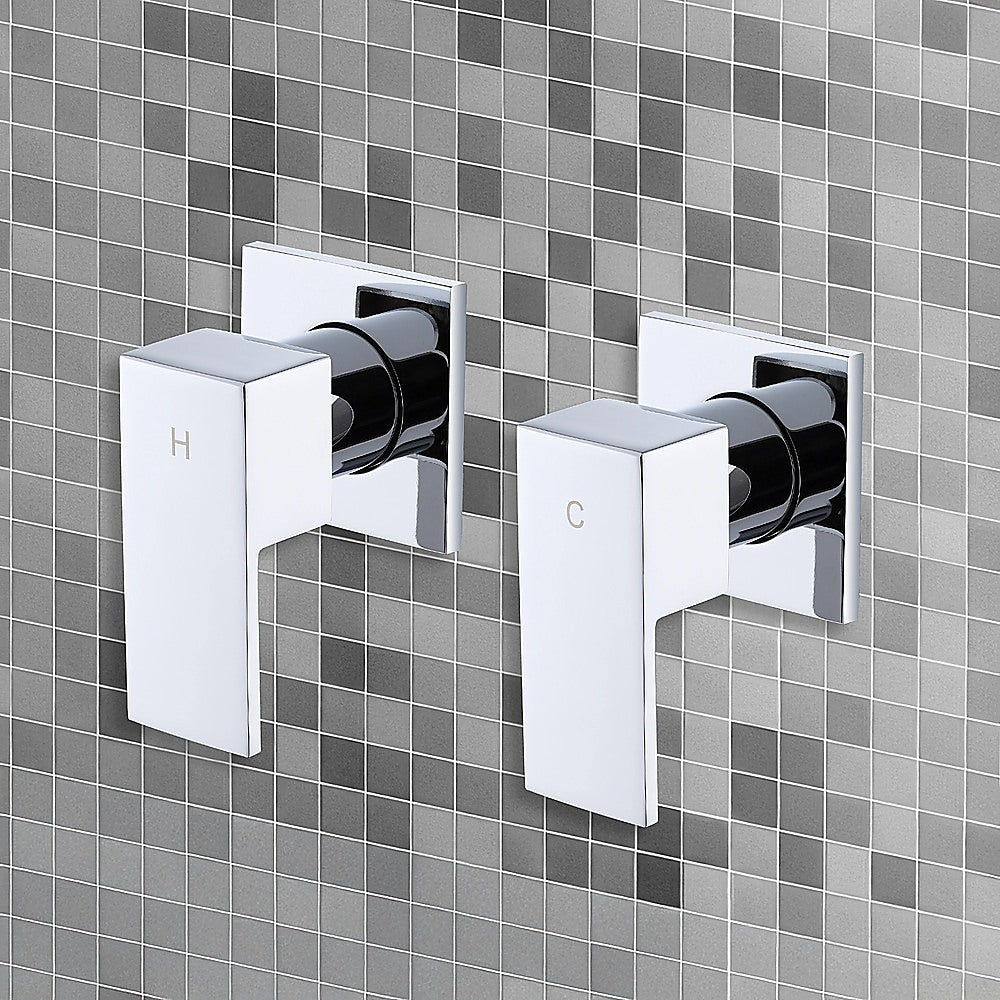 Bathroom Shower Bath Hot and Cold Square Mixer WATERMARK Certified in Chrome