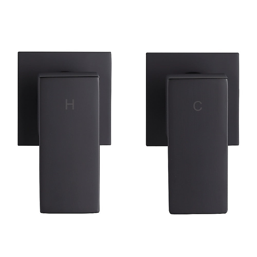 Bathroom Shower Bath Hot and Cold Square Mixer WATERMARK Certified in Black