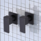 Bathroom Shower Bath Hot and Cold Square Mixer WATERMARK Certified in Black