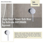Single Round Shower Bath Mixer Tap Bathroom WATERMARK Approved