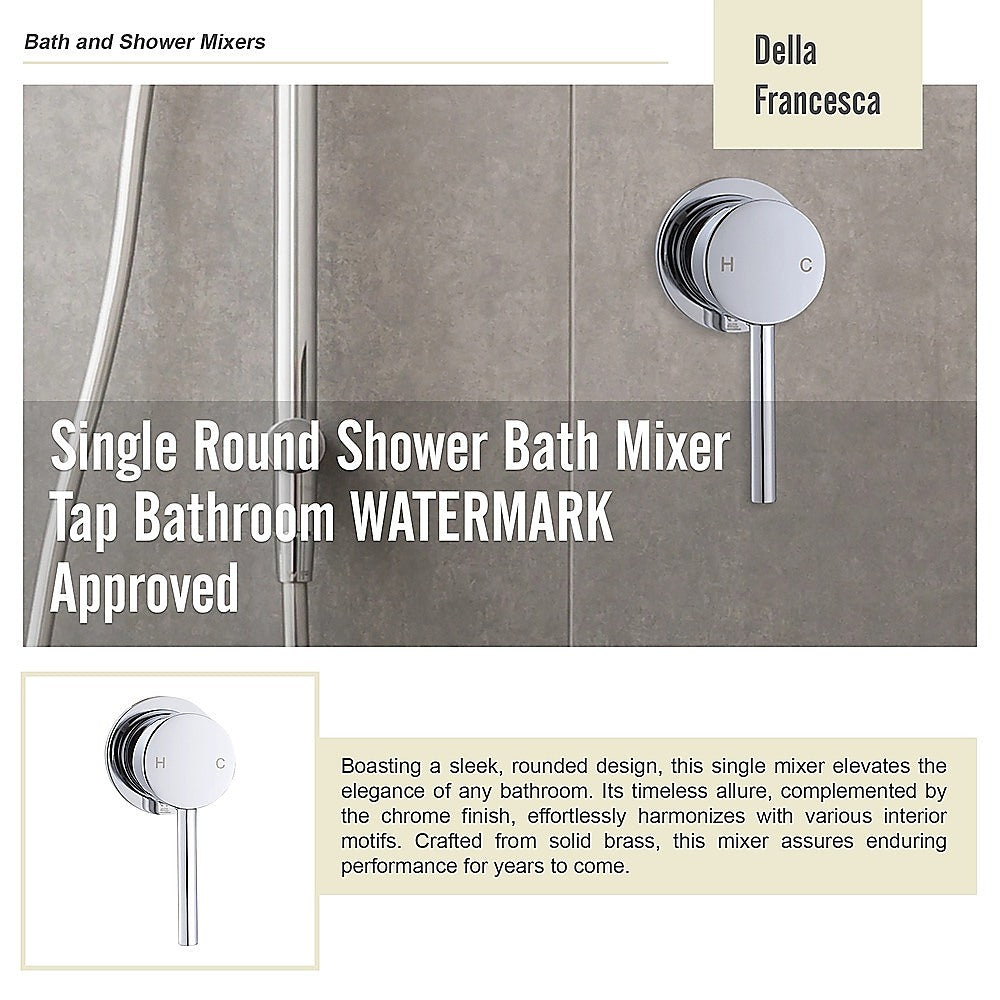 Single Round Shower Bath Mixer Tap Bathroom WATERMARK Approved