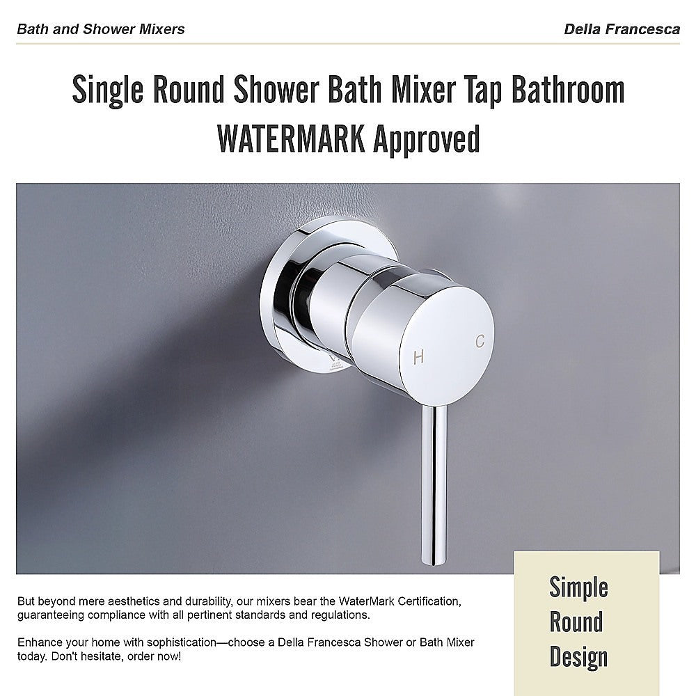 Single Round Shower Bath Mixer Tap Bathroom WATERMARK Approved