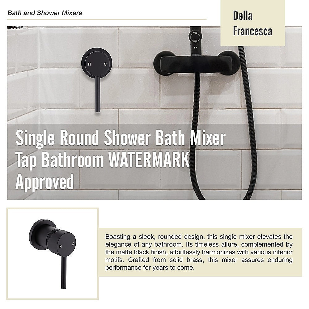 Single Round Shower Bath Mixer Tap Bathroom WATERMARK Approved